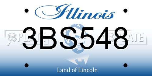 3BS548 Illinois License Plate