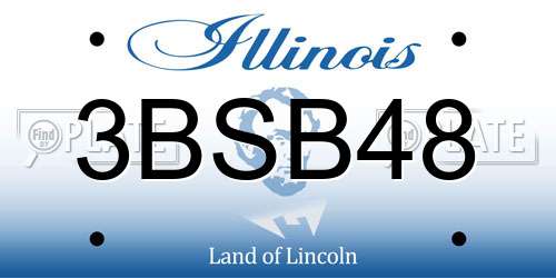 3BSB48 Illinois License Plate