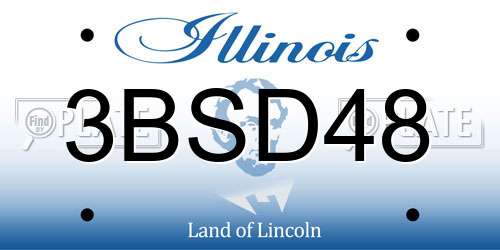3BSD48 Illinois License Plate