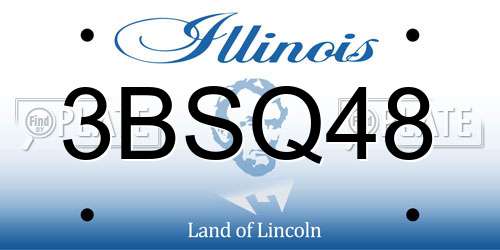 3BSQ48 Illinois License Plate