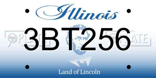 3BT256 Illinois License Plate