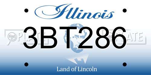 3BT286 Illinois License Plate