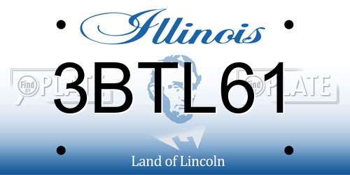 3BTL61 Illinois License Plate