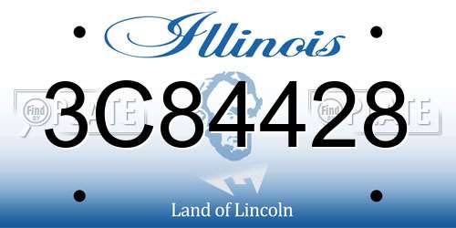 3C84428 Illinois License Plate