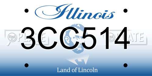 3CC514 Illinois License Plate