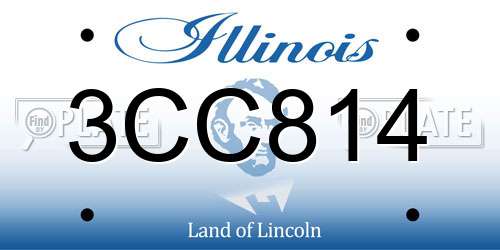 3CC814 Illinois License Plate