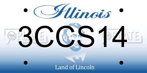 3CCS14 Illinois License Plate
