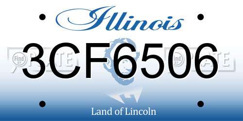 3CF6506 Illinois License Plate