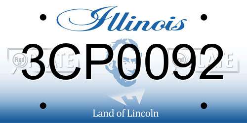 3CP0092 Illinois License Plate