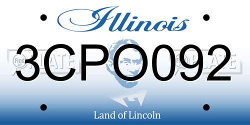 3CPO092 Illinois License Plate
