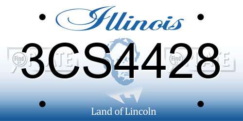 3CS4428 Illinois License Plate