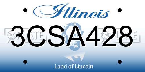 3CSA428 Illinois License Plate