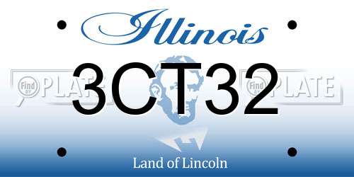 3CT32 Illinois License Plate