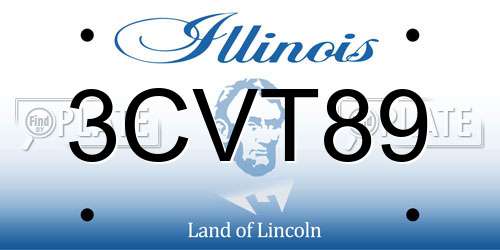 3CVT89 Illinois License Plate