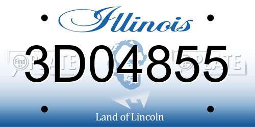 3D04855 Illinois License Plate