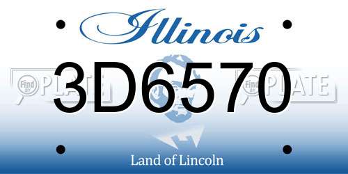 3D6570 Illinois License Plate