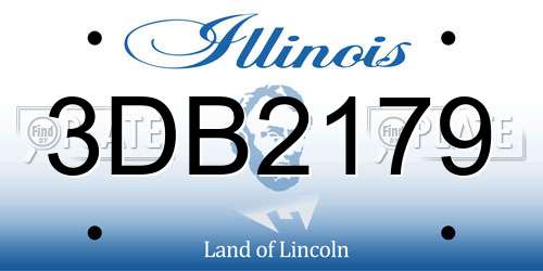 3DB2179 Illinois License Plate