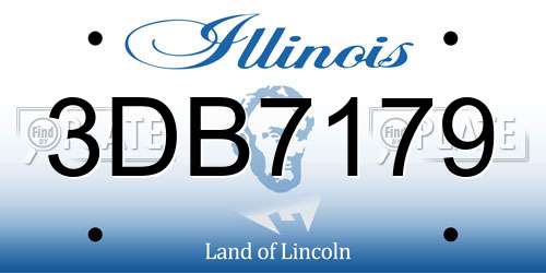 3DB7179 Illinois License Plate