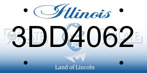 3DD4062 Illinois License Plate