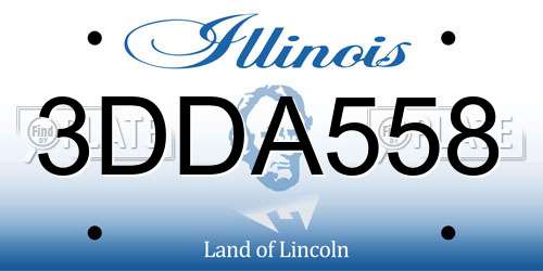 3DDA558 Illinois License Plate