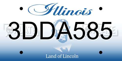 3DDA585 Illinois License Plate
