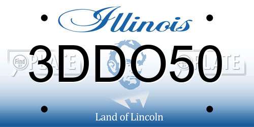 3DDO50 Illinois License Plate
