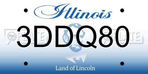 3DDQ80 Illinois License Plate