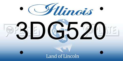 3DG520 Illinois License Plate