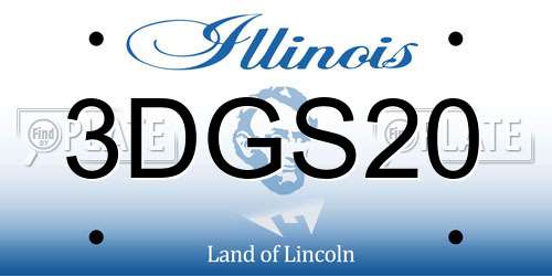 3DGS20 Illinois License Plate