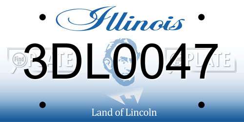 3DL0047 Illinois License Plate