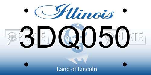 3DQ050 Illinois License Plate