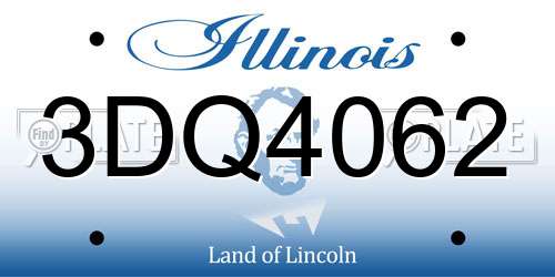 3DQ4062 Illinois License Plate