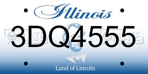 3DQ4555 Illinois License Plate