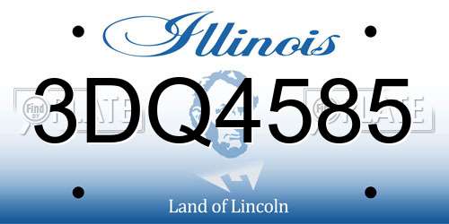 3DQ4585 Illinois License Plate