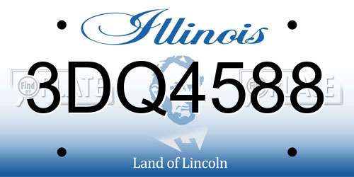 3DQ4588 Illinois License Plate