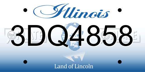 3DQ4858 Illinois License Plate