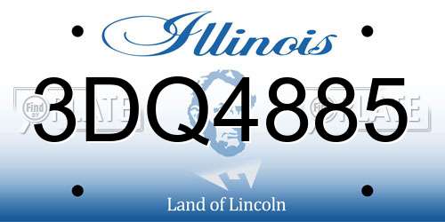 3DQ4885 Illinois License Plate