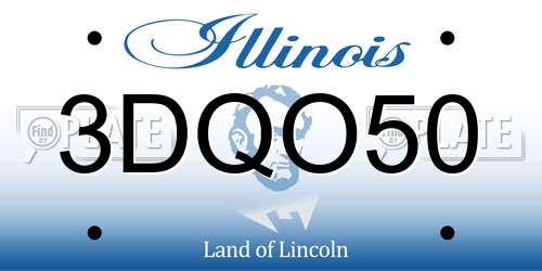 3DQO50 Illinois License Plate