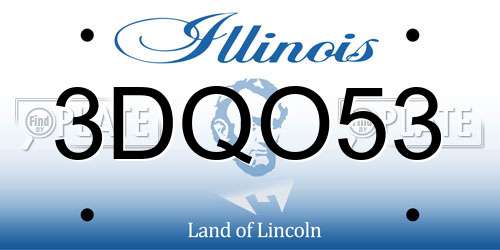 3DQO53 Illinois License Plate