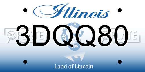 3DQQ80 Illinois License Plate