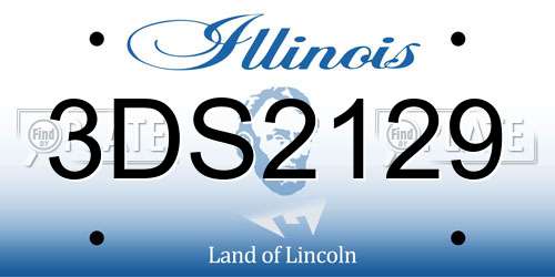 3DS2129 Illinois License Plate