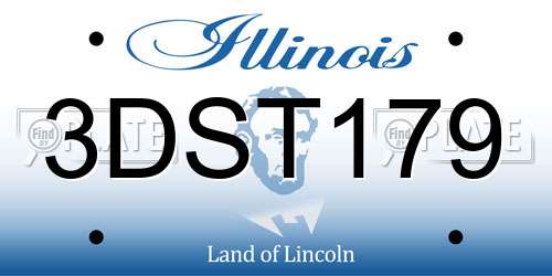 3DST179 Illinois License Plate