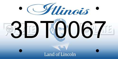 3DT0067 Illinois License Plate