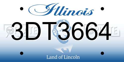 3DT3664 Illinois License Plate
