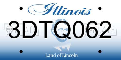 3DTQ062 Illinois License Plate