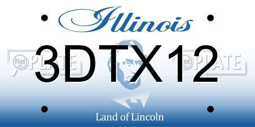 3DTX12 Illinois License Plate