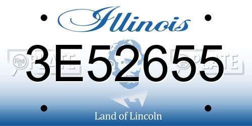 3E52655 Illinois License Plate