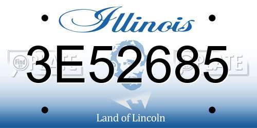 3E52685 Illinois License Plate