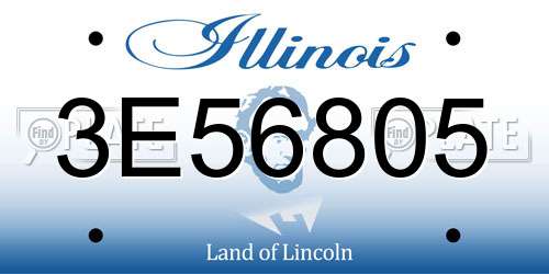 3E56805 Illinois License Plate