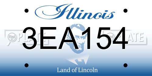 3EA154 Illinois License Plate